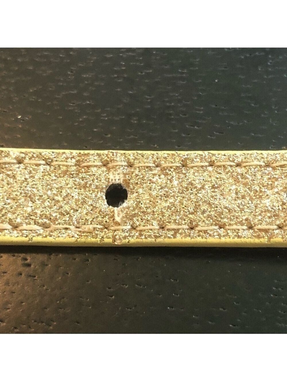 Gold glitter and chain 0.5” women’s belt. 39” long. - Picture 5 of 15